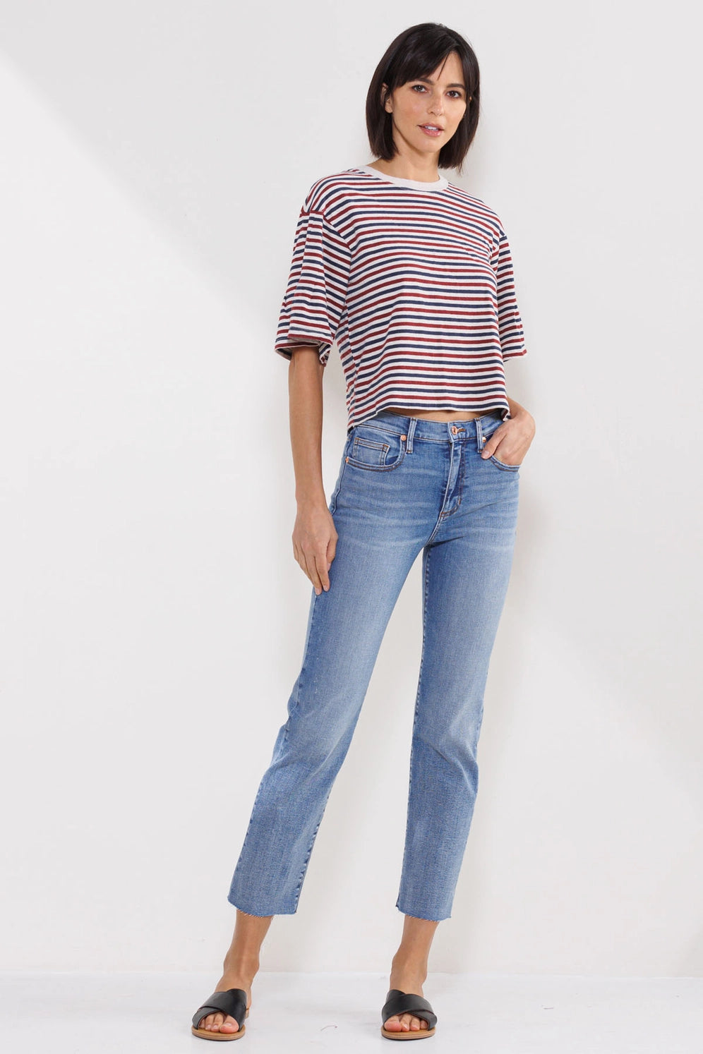 SneakPeek high rise straight vintage jeans