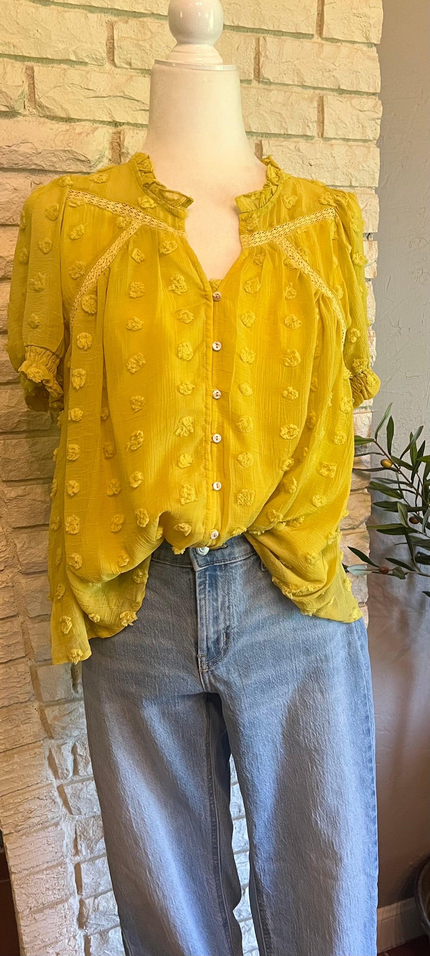 Yellow umgee top
