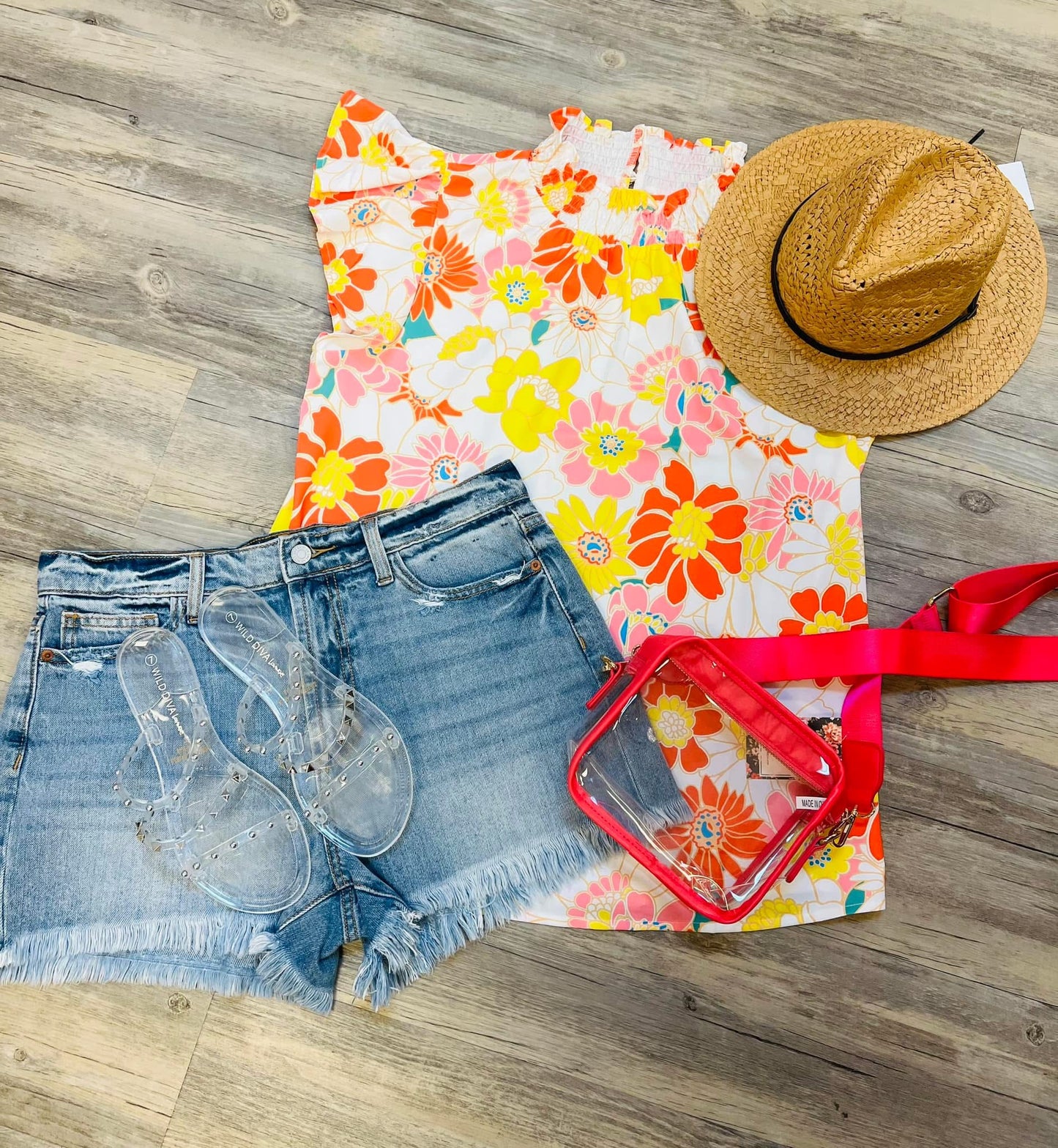 Multicolor floral top