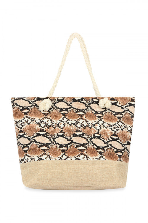 Snake skin tote