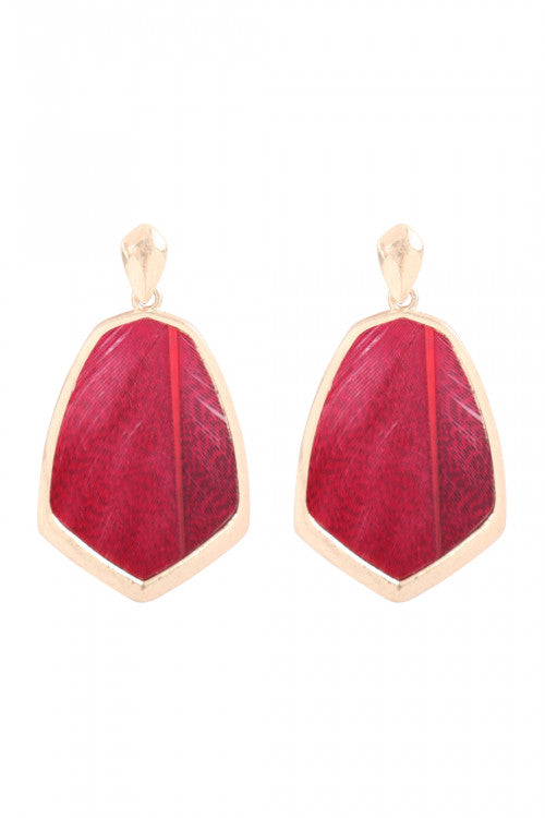 Burgundy earrings