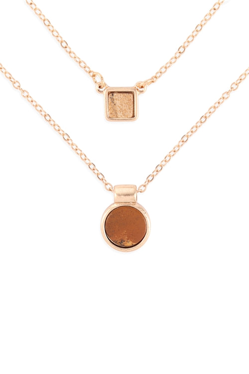 Brown layered necklace