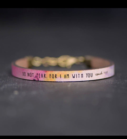 Do Not Fear-leather bracelet