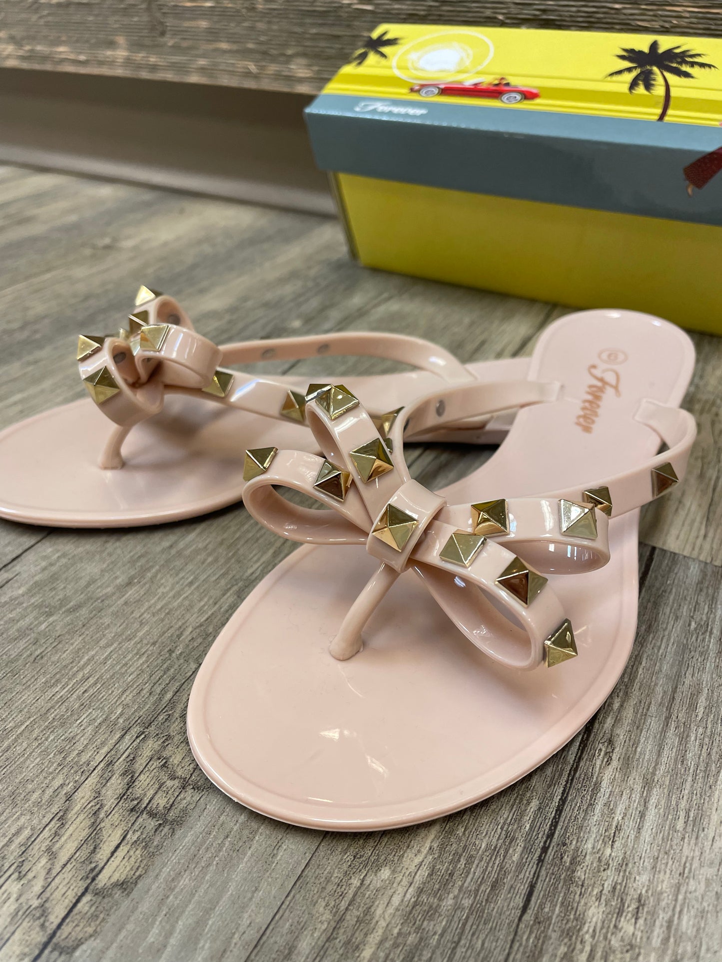 Womens Nude jelly sandals