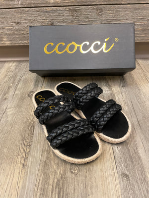 black ccocci sandals