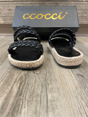 black ccocci sandals
