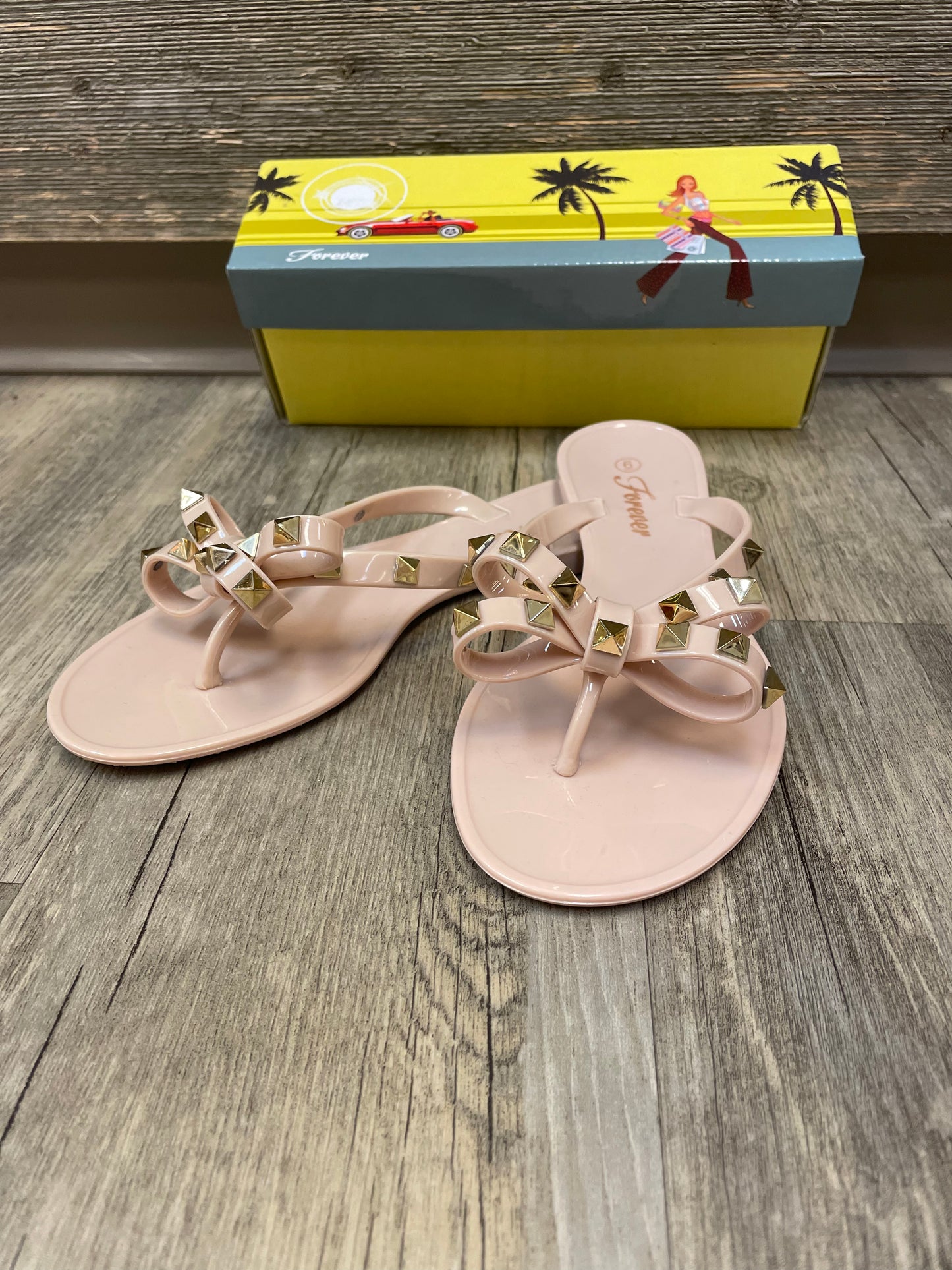 Womens Nude jelly sandals