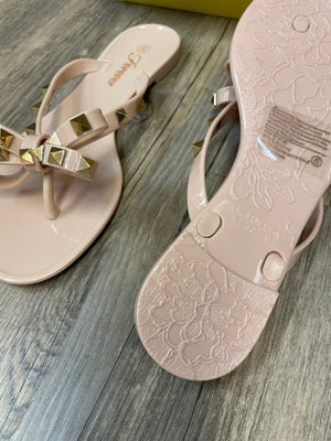 Womens Nude jelly sandals