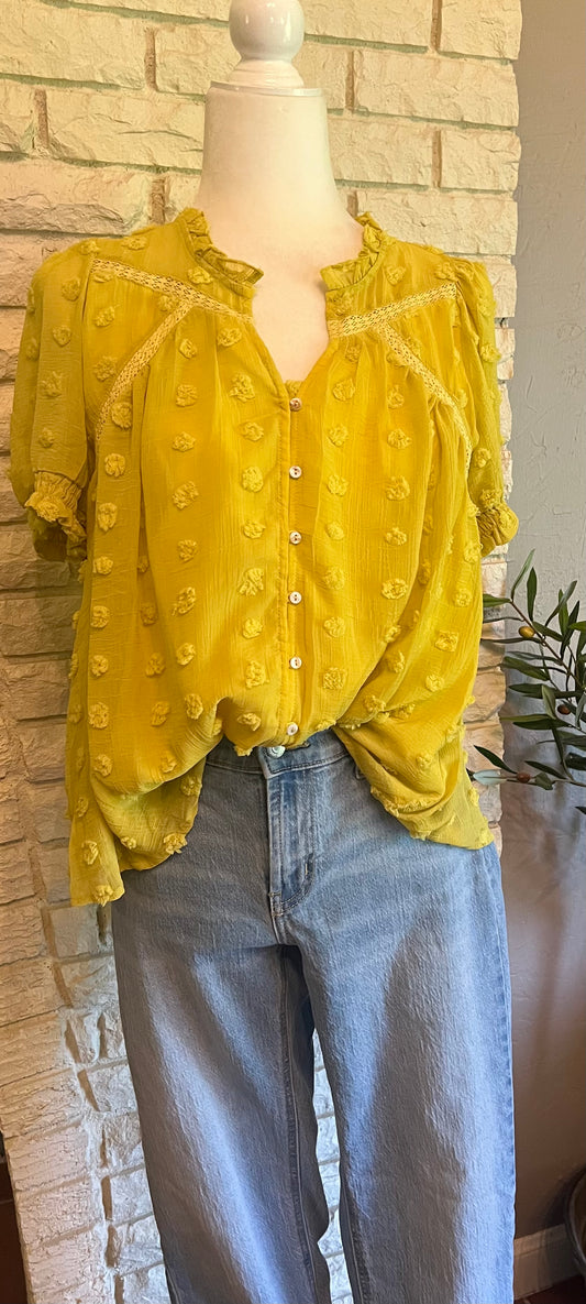 Yellow umgee top