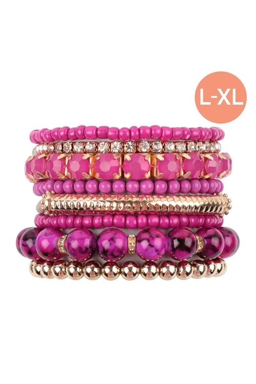 Multi-chain stack bracelet