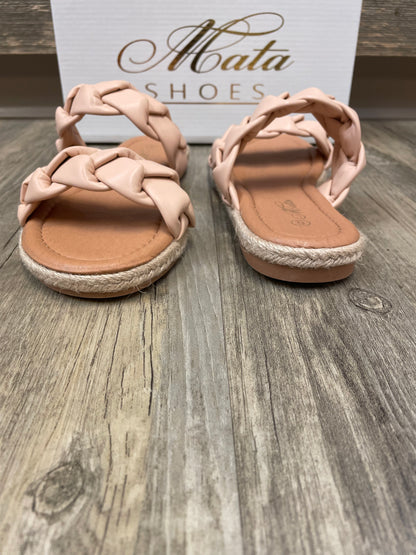 Tan braided sandals