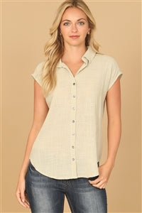 Sage button up top