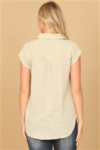 Sage button up top