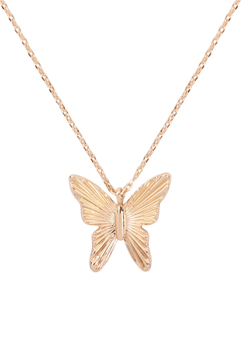 Gold butterfly necklace