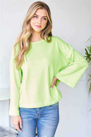 Neon green sweater top