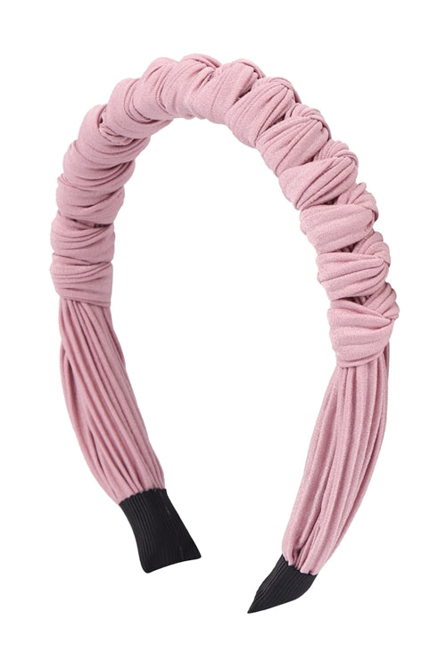 Braided light pink headbands