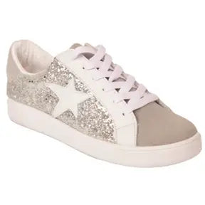 Silver star sneakers