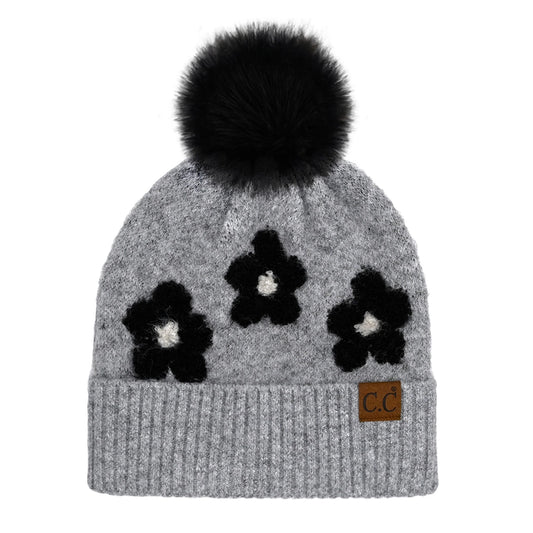 Floral beanie