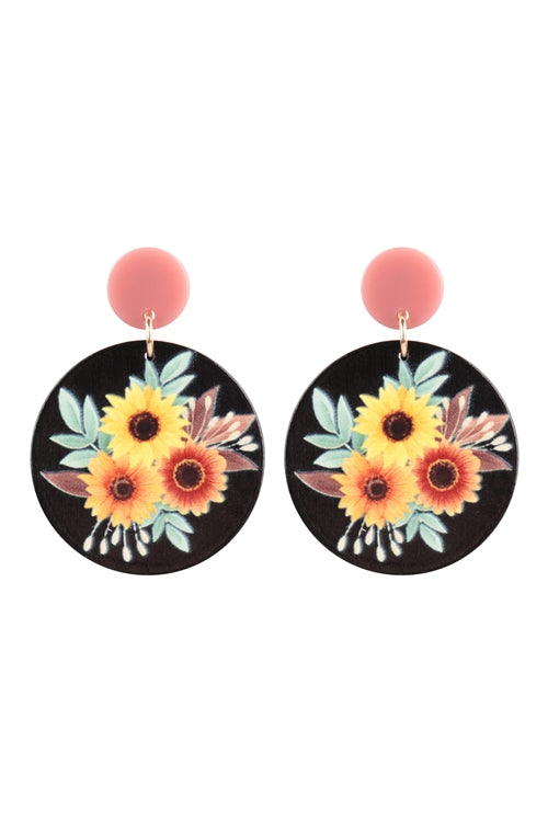 Sunflower earrings