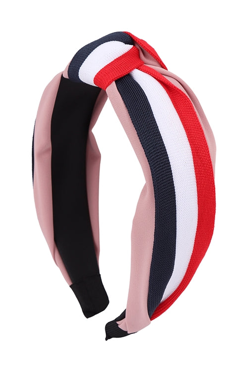 USA knotted headband-pink