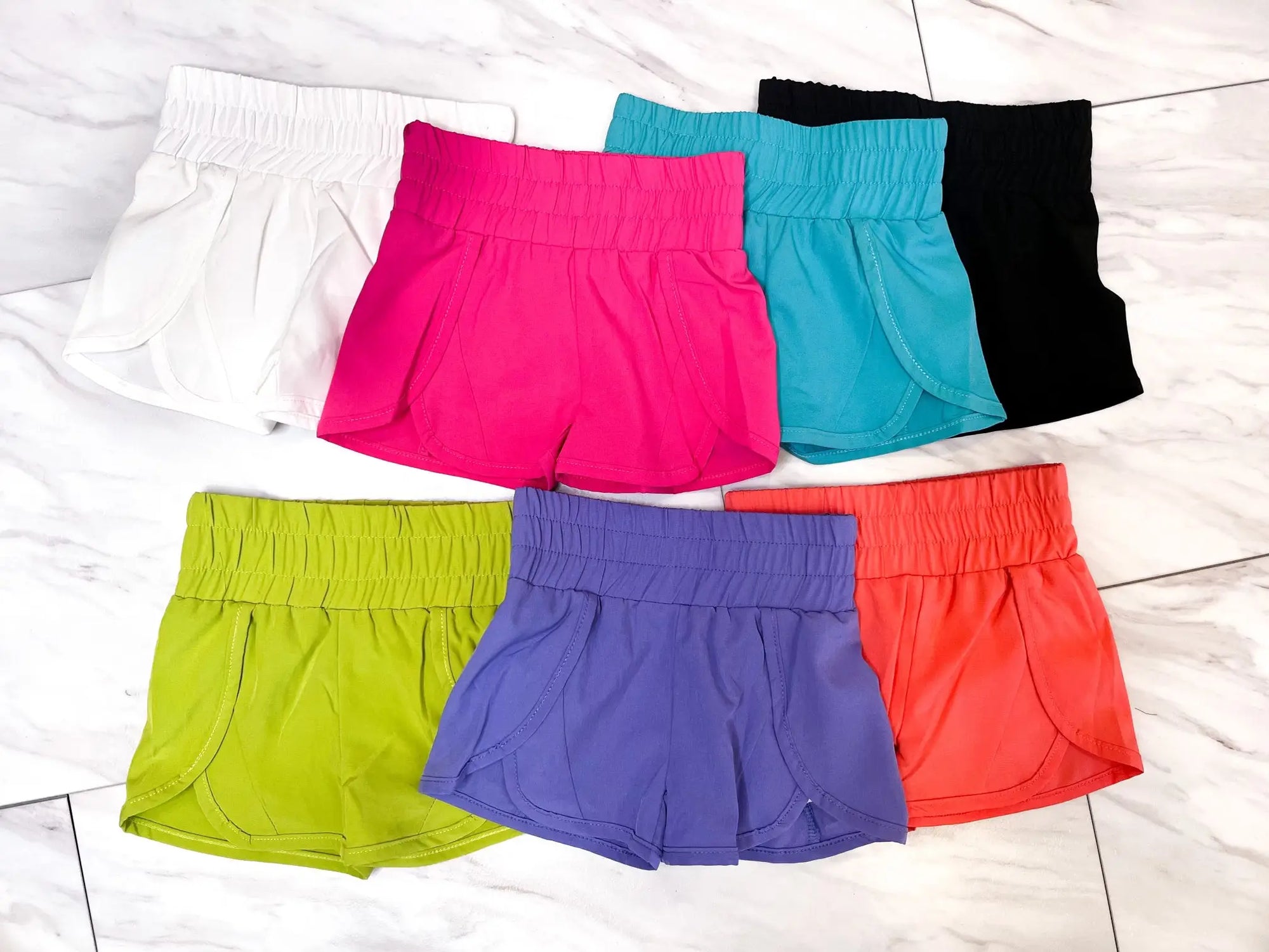 Girls windbreaker shorts (coral)