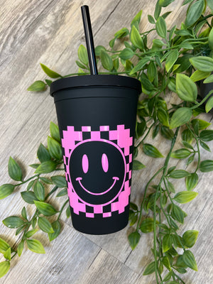insulated cup w/straw