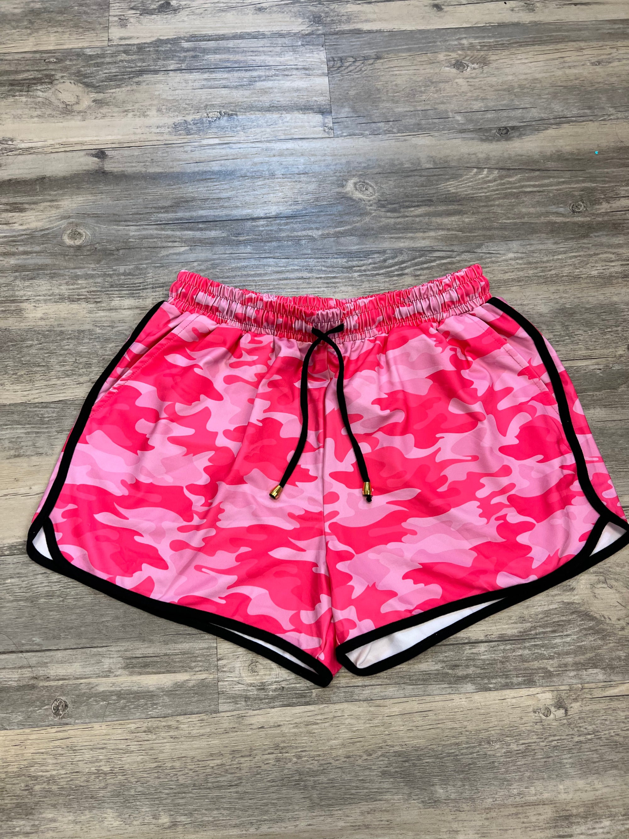 pink camo shorts