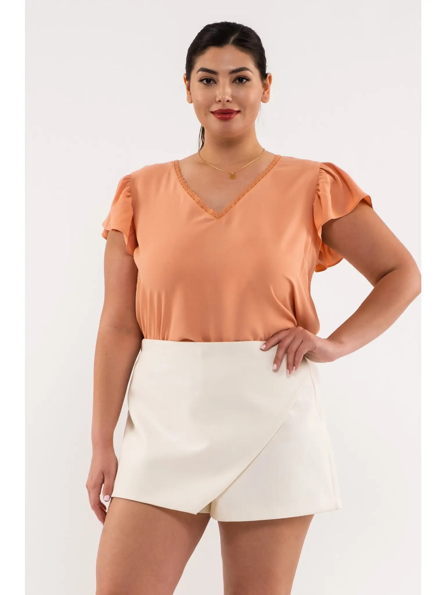 Plus size peach top