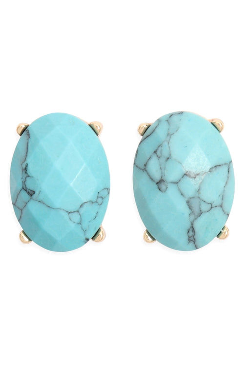 Turquoise stud earrings