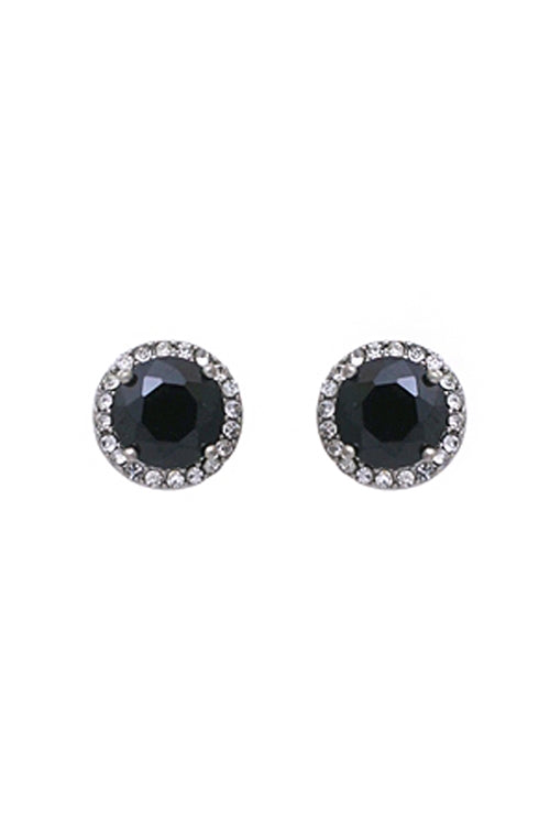 Black crystal earrings