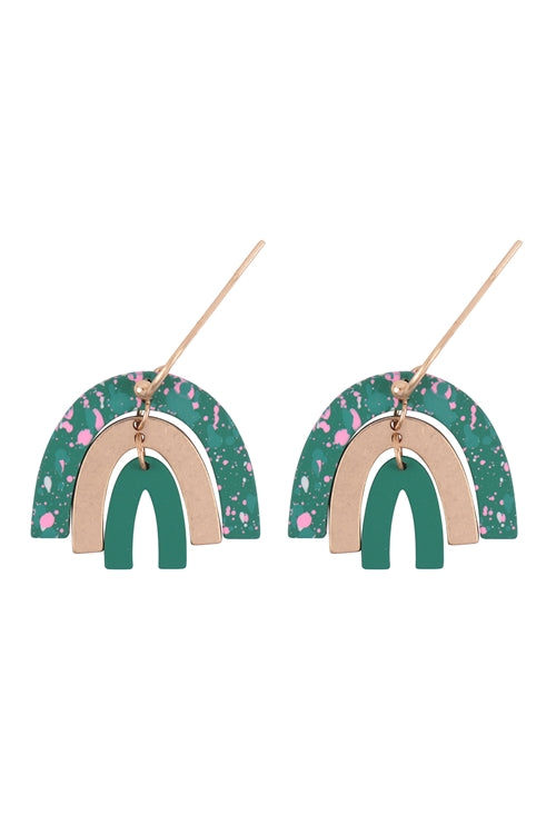 Green Rainbow earrings