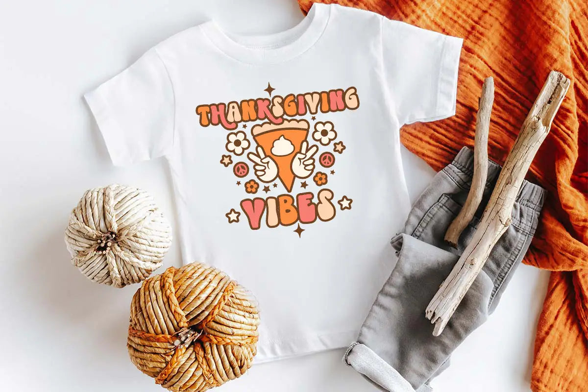 Kids thanksgiving vibes tee