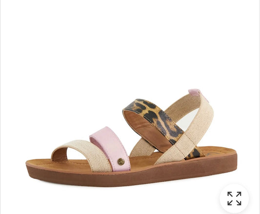 Mystery leopard natural sandal