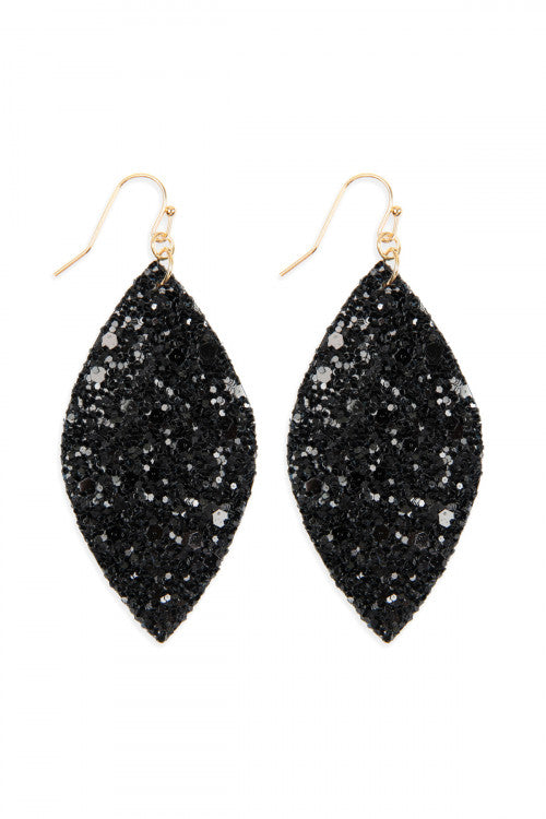 Black sequin earrings