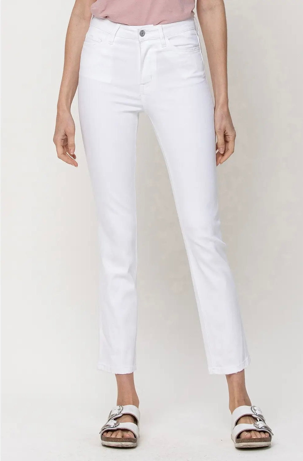 Vervet high rise white jeans