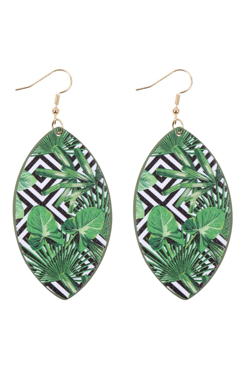 Tropical print earrings