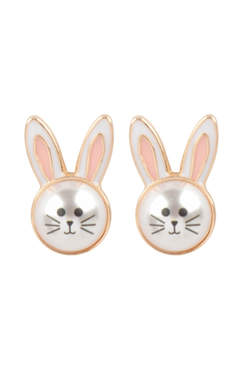 Rabbit pearl earrings