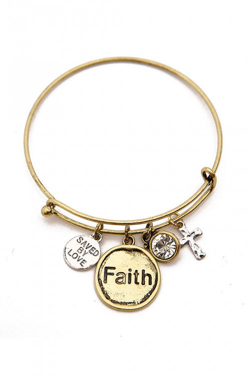 Faith charm bracelet