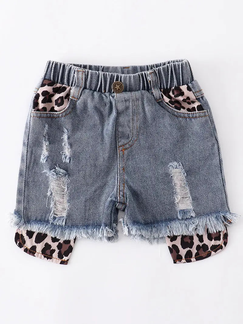 Girls leopard shorts