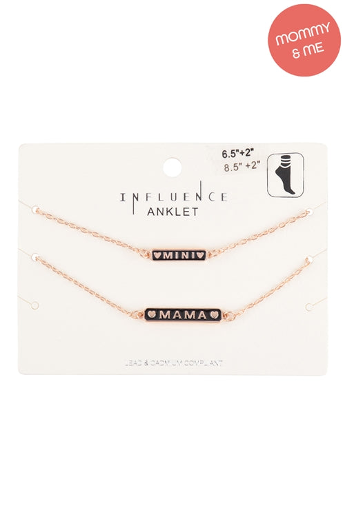 Mama/mini anklet set