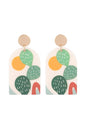 Cactus print earrings