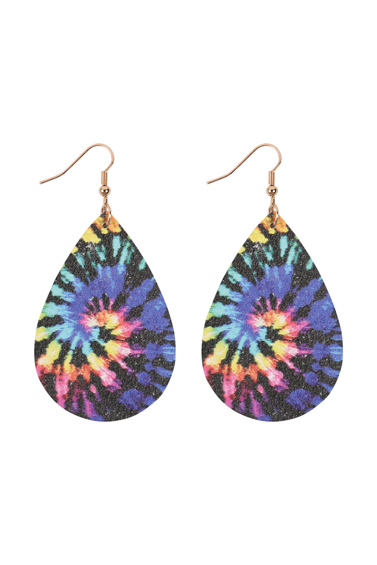 Multi-color abstract tie dye earrings