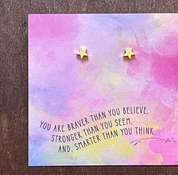 You are Braver-star earrings