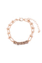 LOVE metal chain bracelet-gold