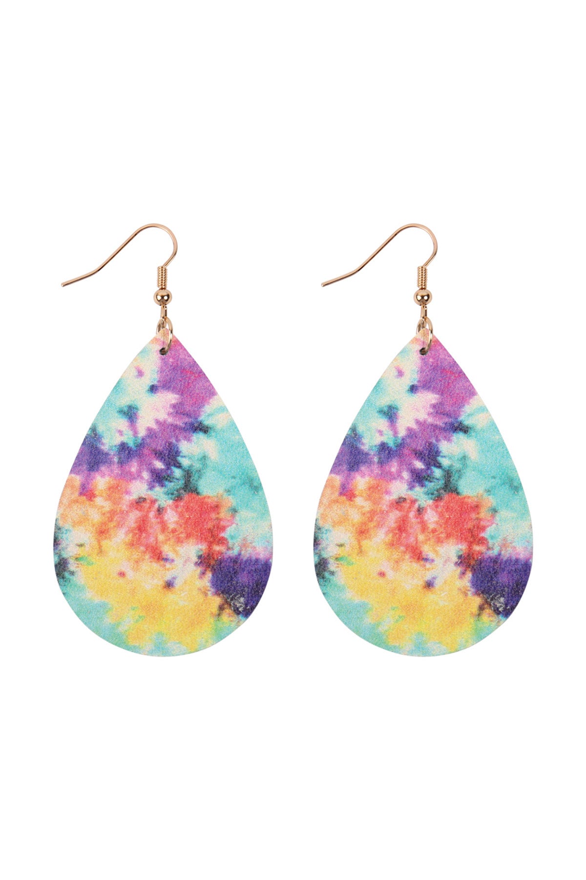 Multi-color tie dye earrings