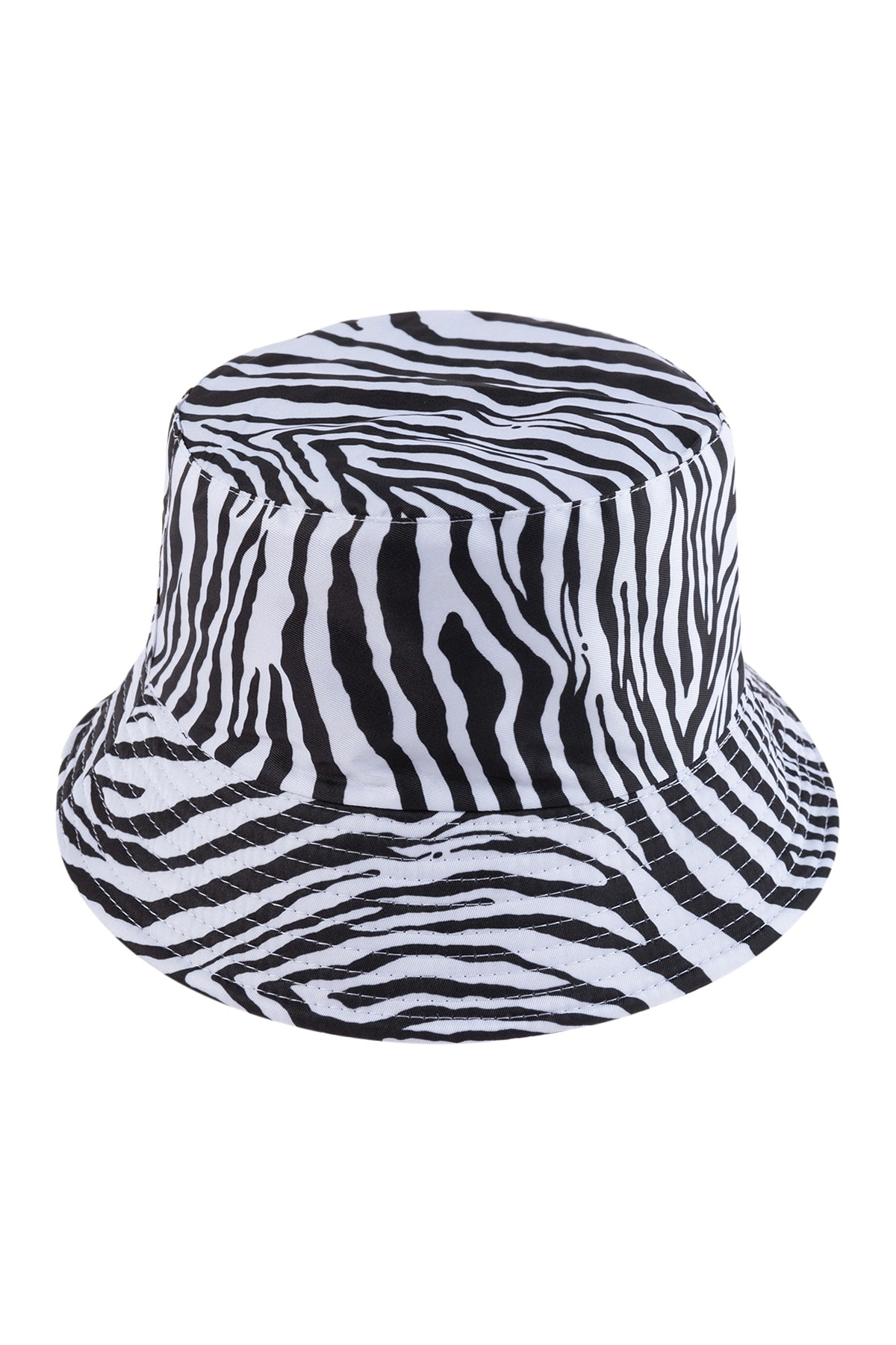 Black/white tiger bucket hat