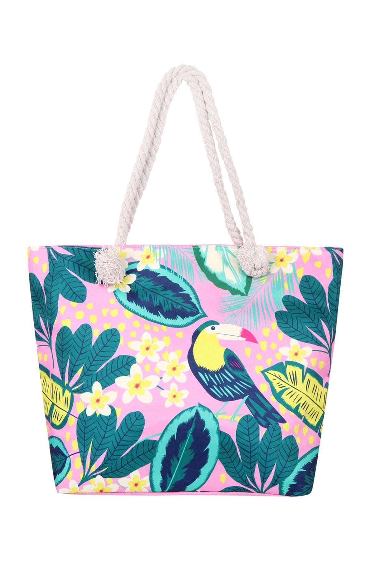 Pink toucan tote