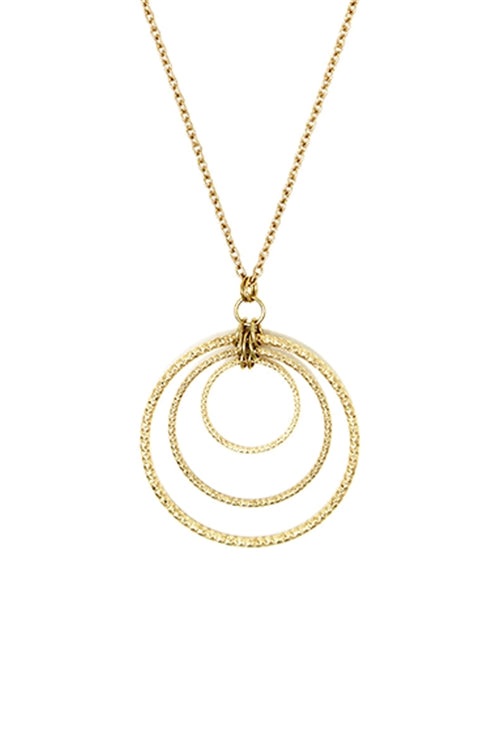 Trio circle pendant necklace