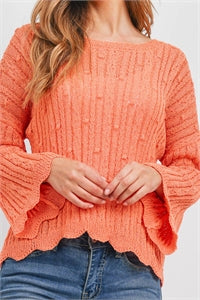 Coral sweater top