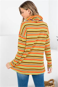 Mustard multi stripe top